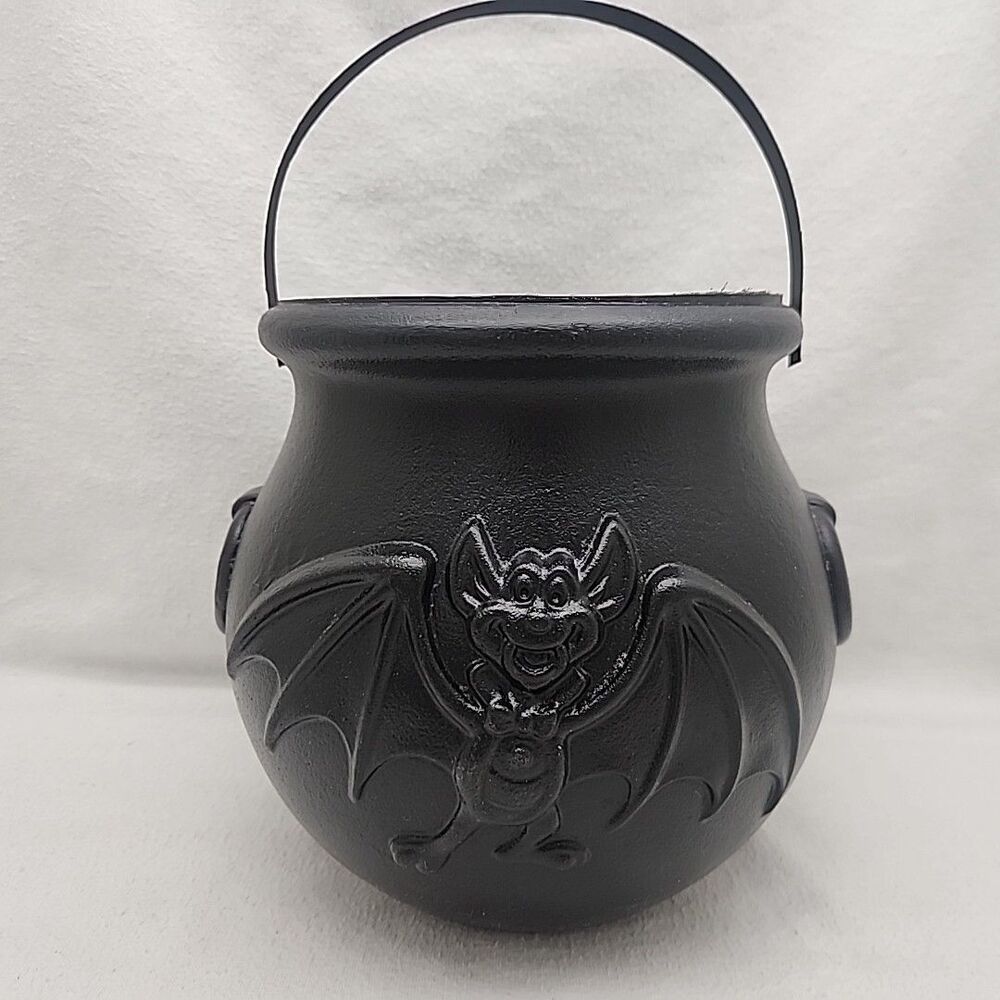 Bucket Halloween Cauldron General Foam Trick Or Treat Bat Pail Vintage Blow Mold